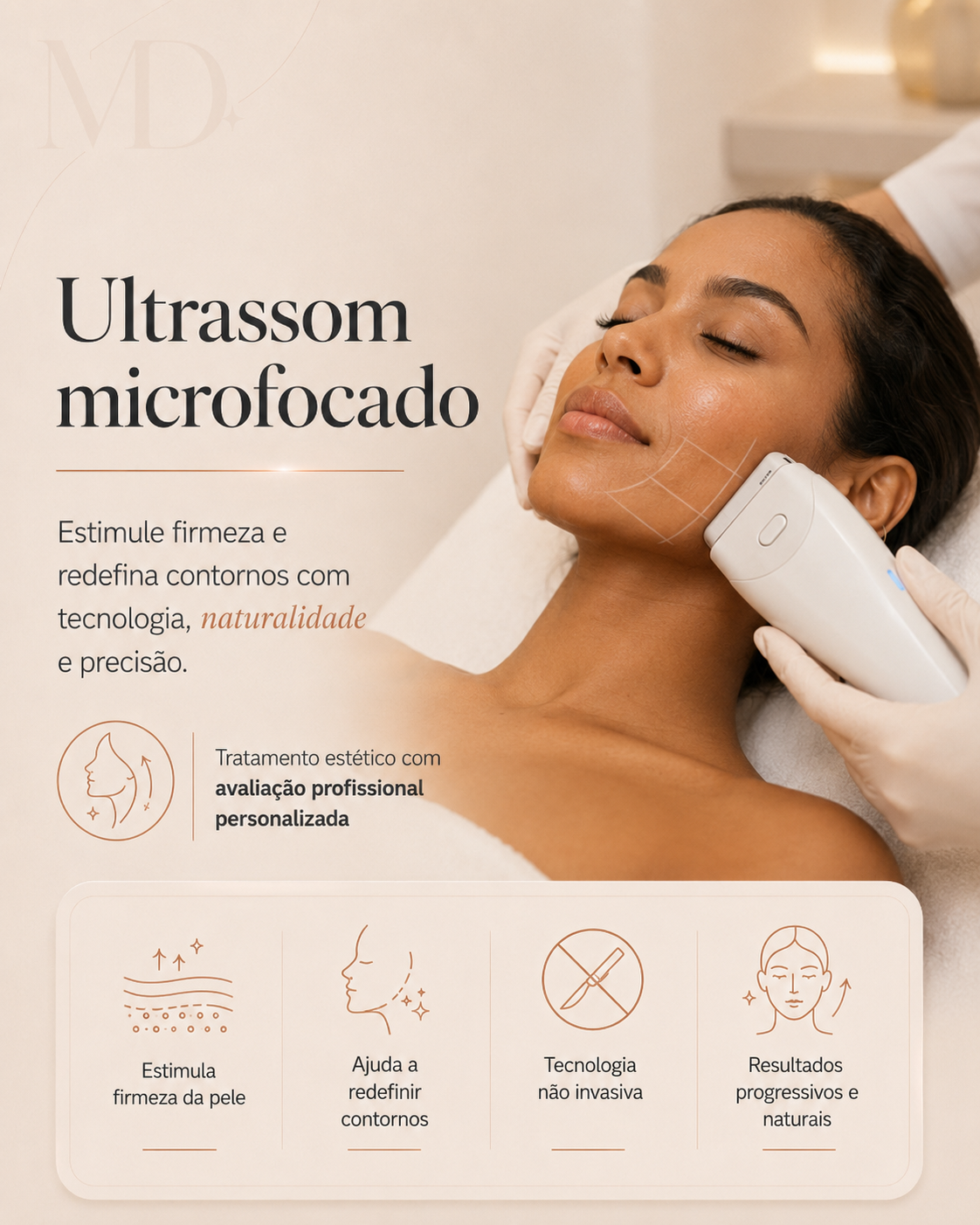 Material visual sobre Ultrassom microfocado